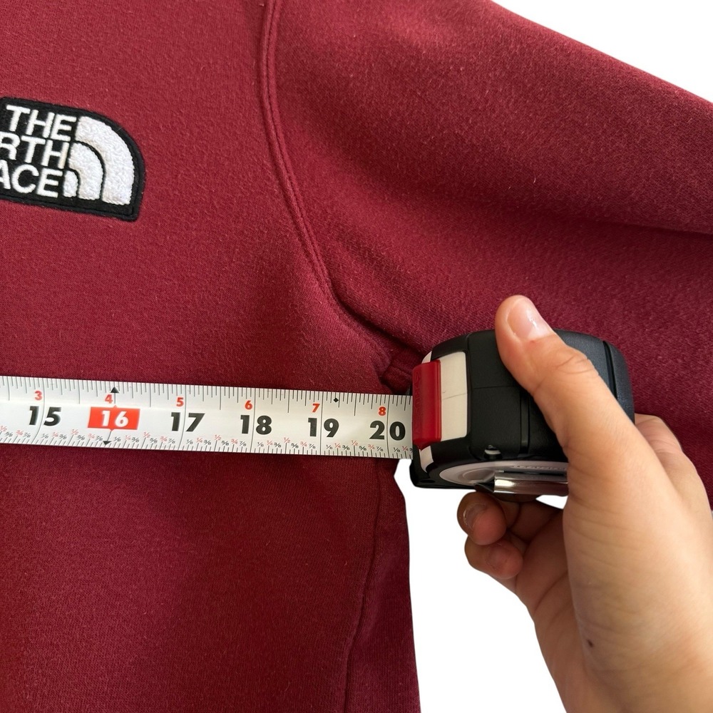 The North Face Half Dome Red 70% Cotton Long Sleeve Hoodie Sweatshirt Sz M  #492 - Picture 5 of 9